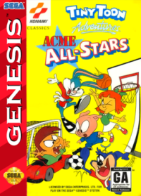 Tiny Toon Adventures ACME All-Stars PAL Sega Mega Drive PAL box art
